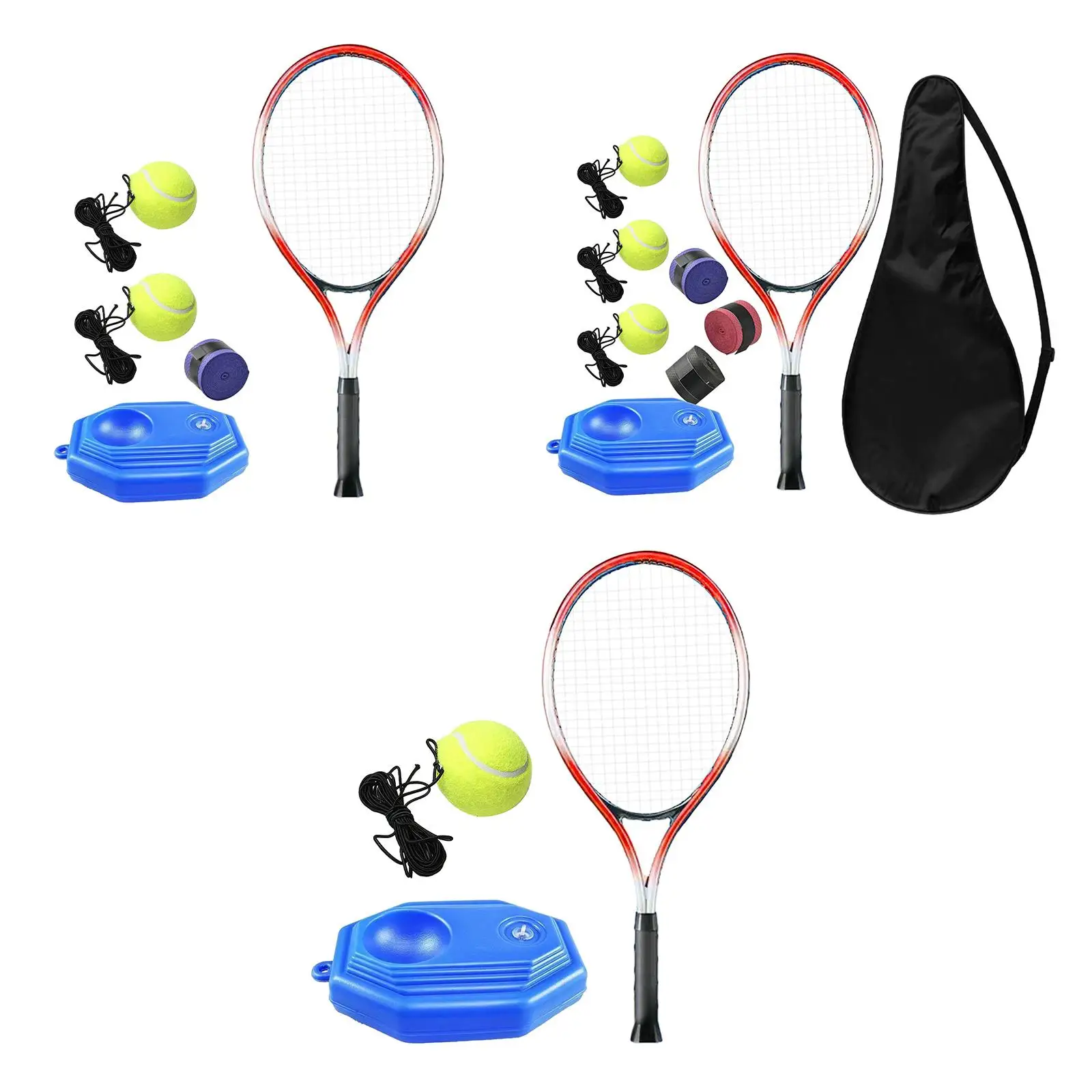 

Tennis Trainer Rebound Ball Self Practice Portable Exercise Indoor Outdoor Tennis Training Equipment Solo Training Backyard