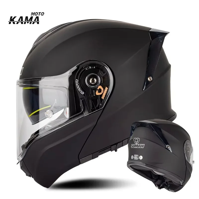 SOMAN SM965 Motorcycle Bluetooth Helmet Flip Up Full Face Casco With DOT&ECE Certification Casque Cycling Helmets
