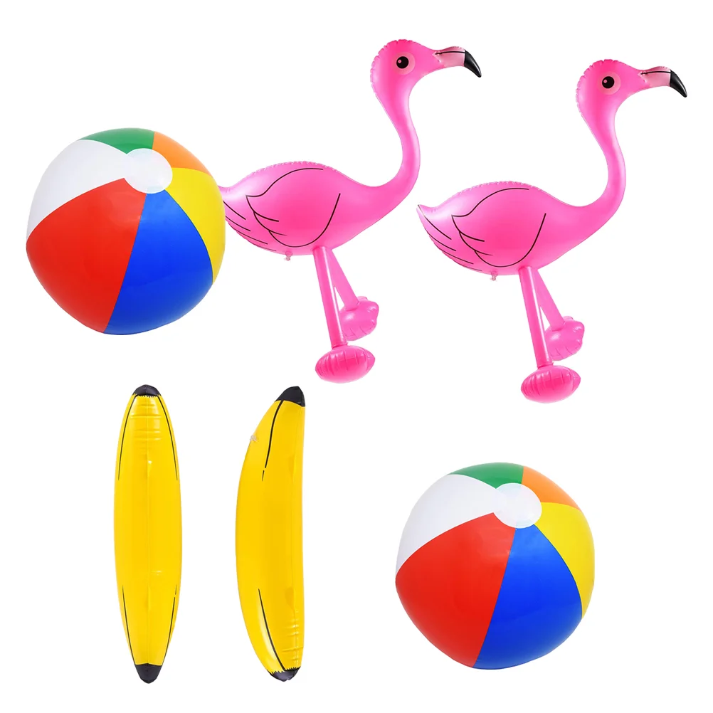 

6pcs Kids Swimming Toys Beach Toy Plastic Inflatable Simulation Water Playing Plaything for Kids Children (Colorful, 2pcs