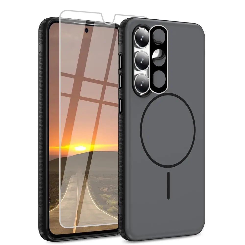 

for Samsung Galaxy S25 FE Case[Compatible with Magsafe] [15 FT Military Grade Drop Protection] with Screen Protector & Lens P
