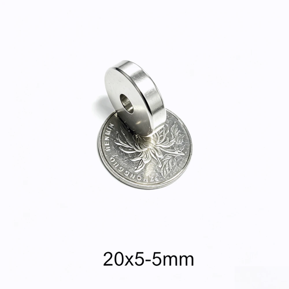 20x5-5 Minor Super Powerful Magnet 20*5 mm Hole 5mm Round Countersunk Magnetic 20x5-5mm Neodymium Disc Magnets 20*5-5