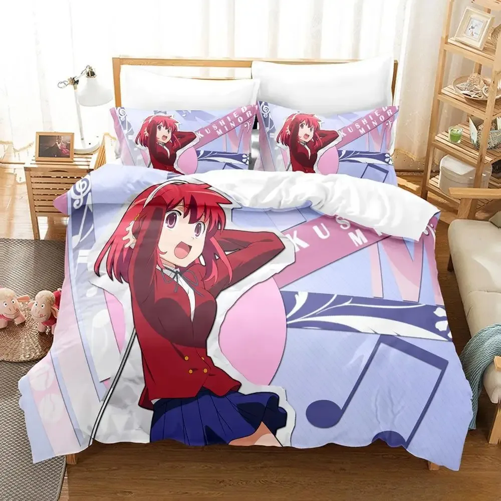 Toradora conjunto de cama único gêmeo completo queen king size conjunto adulto criança quarto conjuntos capa edredão impressão 3d anime conjuntos folha