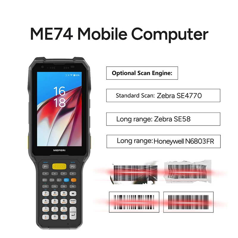 ME74 High Quality Android13 Ultr-rugged PDA WIFI 6 Handheld Android PDA 2D QR Code Reader -30℃ Handheld PDA With GMS AER