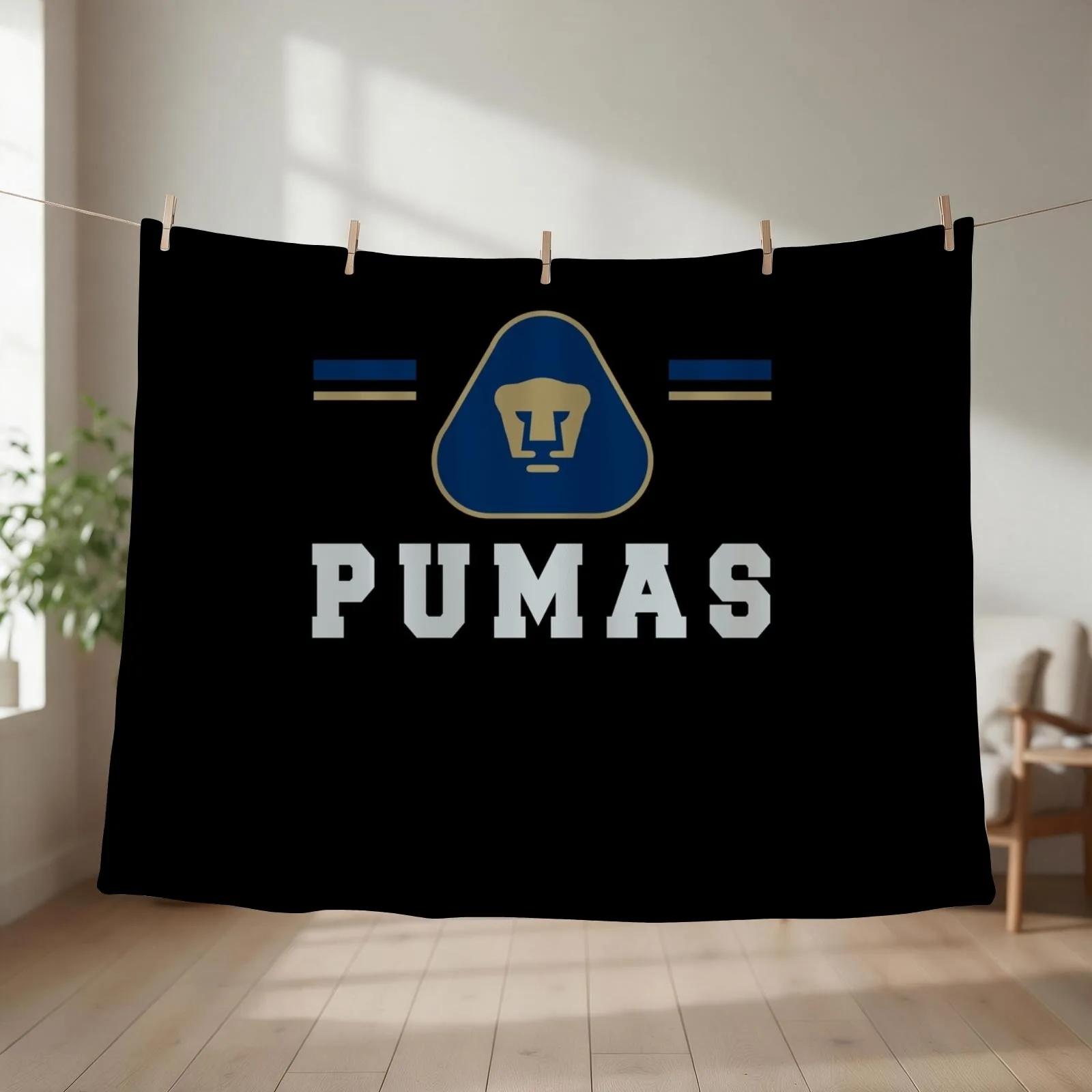 Pumas Unam - Mexican Soccer Team Family Gifts Throw Blanket couch cozy soft plush fuzzy picnic outdoor blanket