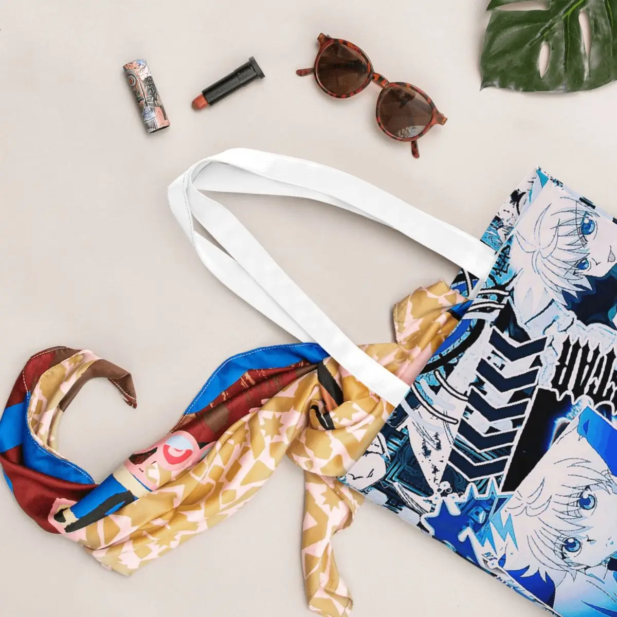 كيلوا زولديك أنيمي HXH هنتر X هنتر أكياس التسوق قماش حمل حقيبة قابلة للطي للنساء حقيبة كتف حقيبة يد للسفر