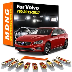 LED 전구 인테리어 맵 돔 지붕 독서 발판 조명 키트, 볼보 V60 2011 2012 2013 2014 2015 2016 2017 액세서리, 16 개