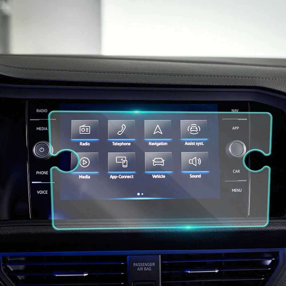 Folia ochronna ze szkła hartowanego na ekran LCD nawigacji GPS i multimedialny odtwarzacz wideo do samochodu Volkswagen VW Jetta MK7 2019-2024