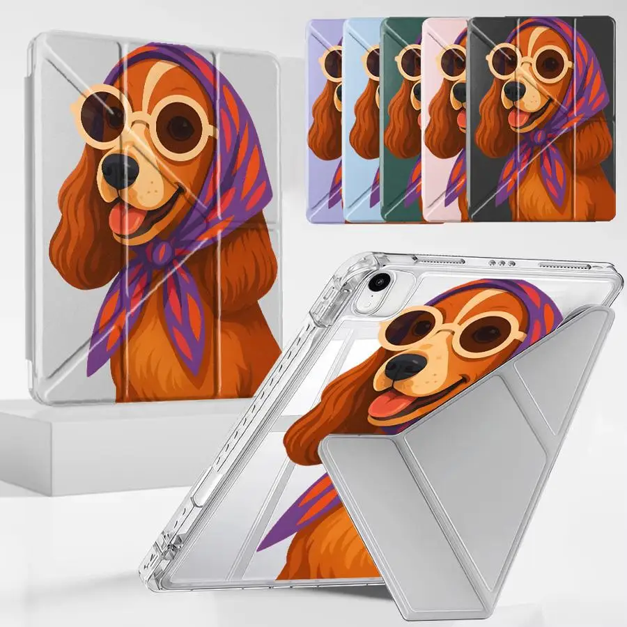 

Tablet Case For iPad Mini 6 7 Air 4 5 M3 M2 M4 11inch Pro 11th 10th 9th 8th 7th 12.9inch Pro 2025 Holder Cover Y-Fold Cartoon