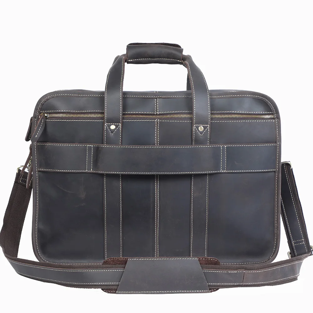 S.WORKER Premium Echtleder Business-Handtasche 16" Laptop Vintage Herren-Aktentasche für Arbeit & Reisen – Detail 9