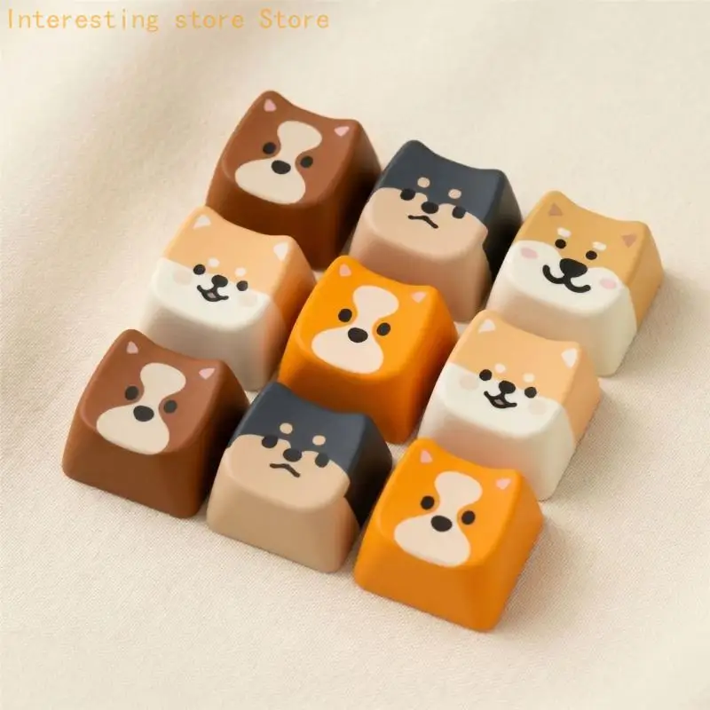 3D-gedruckte Tastatur-Tastenkappe mit niedlichem Hundemuster, Fidgets-Knopf, Geschenk für Freund 55KC – Detail 4