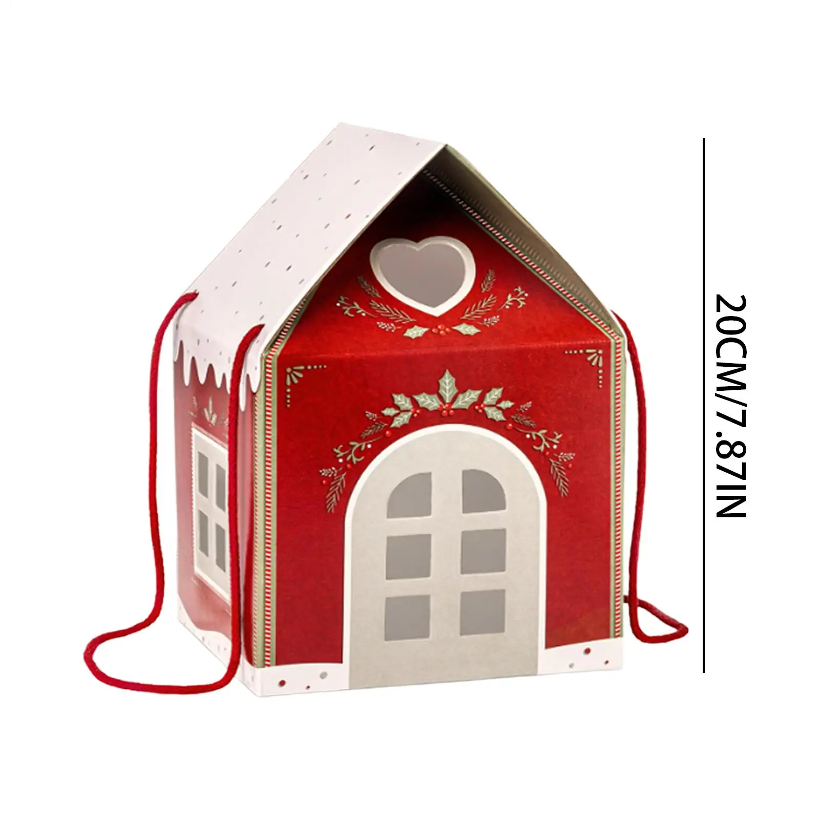 Christmas Cottage Gift Box 3D Pop-up Christmas House Paper Snack Container Holiday Candy Wrapping Box For Chocolate Fruits - Image 6