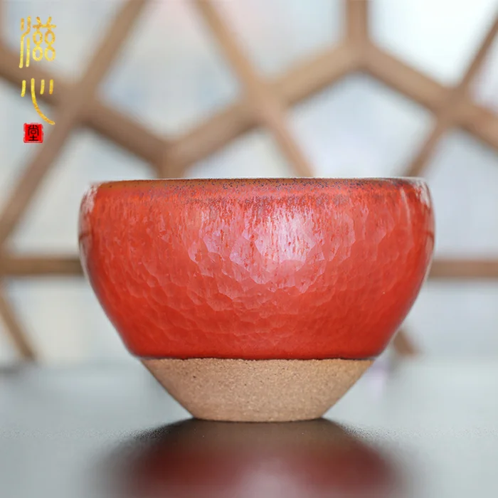 Zixin Hall Liao Shisheng Jianzhan Persimmon Red Xiangyun Famous Tianmu Tea Set Pure Handmade Master Cup