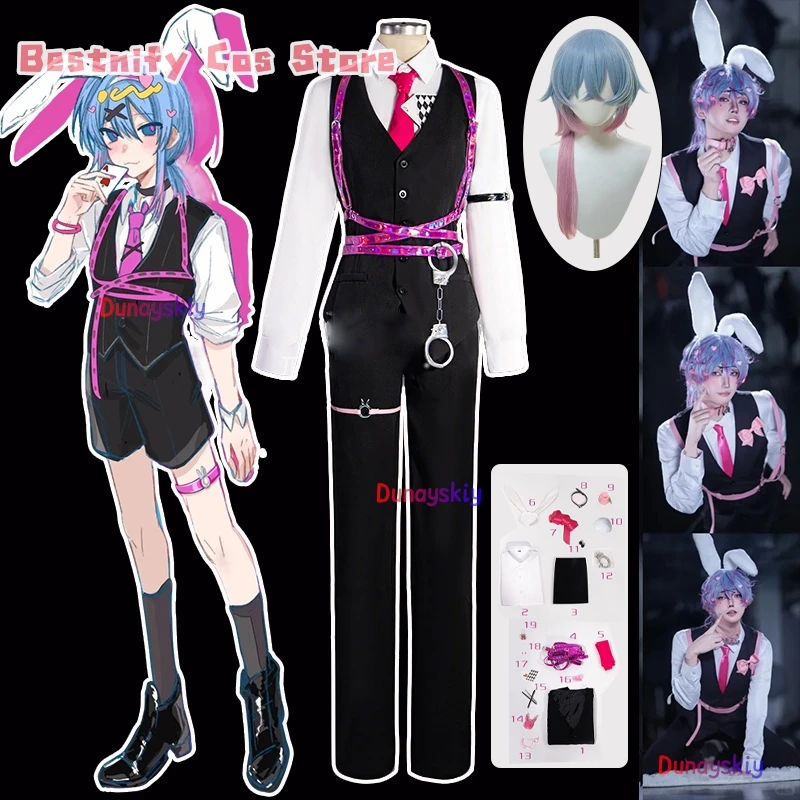 

Rabbit Hole Mikuuu Doujin 코스프레 Костюм Пол Переход cos Одежда Мужчины Вер Парик Рубашки Костюмы Брюки Аниме Костюмы для ролевых игр