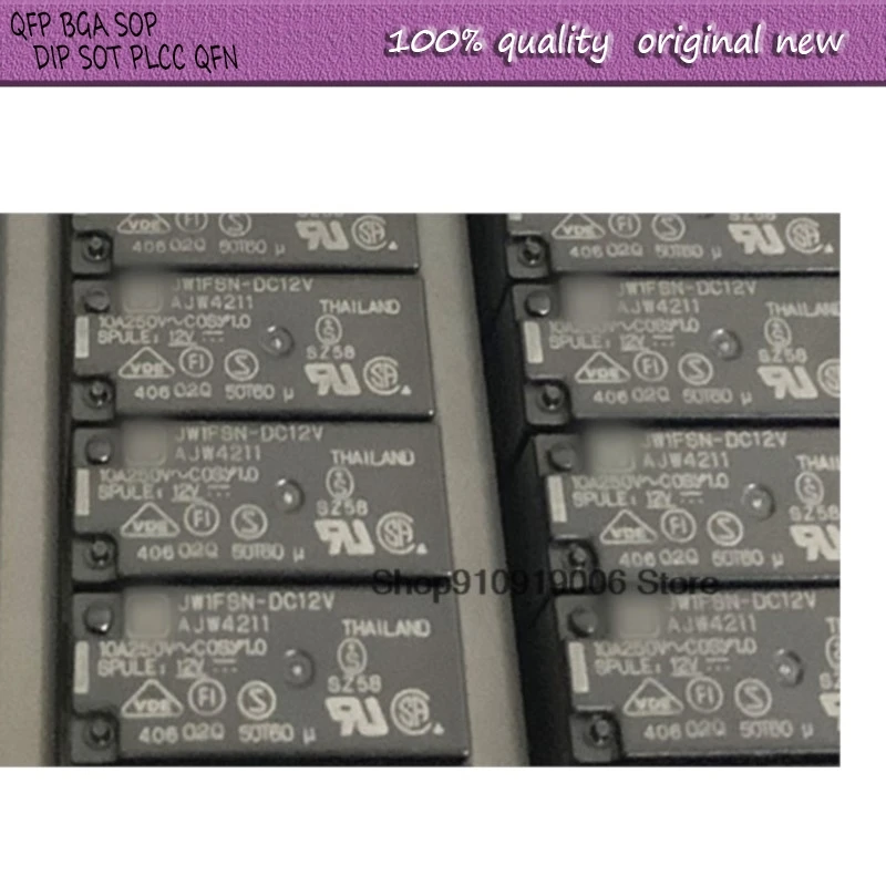 new original  10pcs/lot relay  JW1FSN-DC12V  AJW4211  JW1FSN DC12V 10A/250VAC 12v