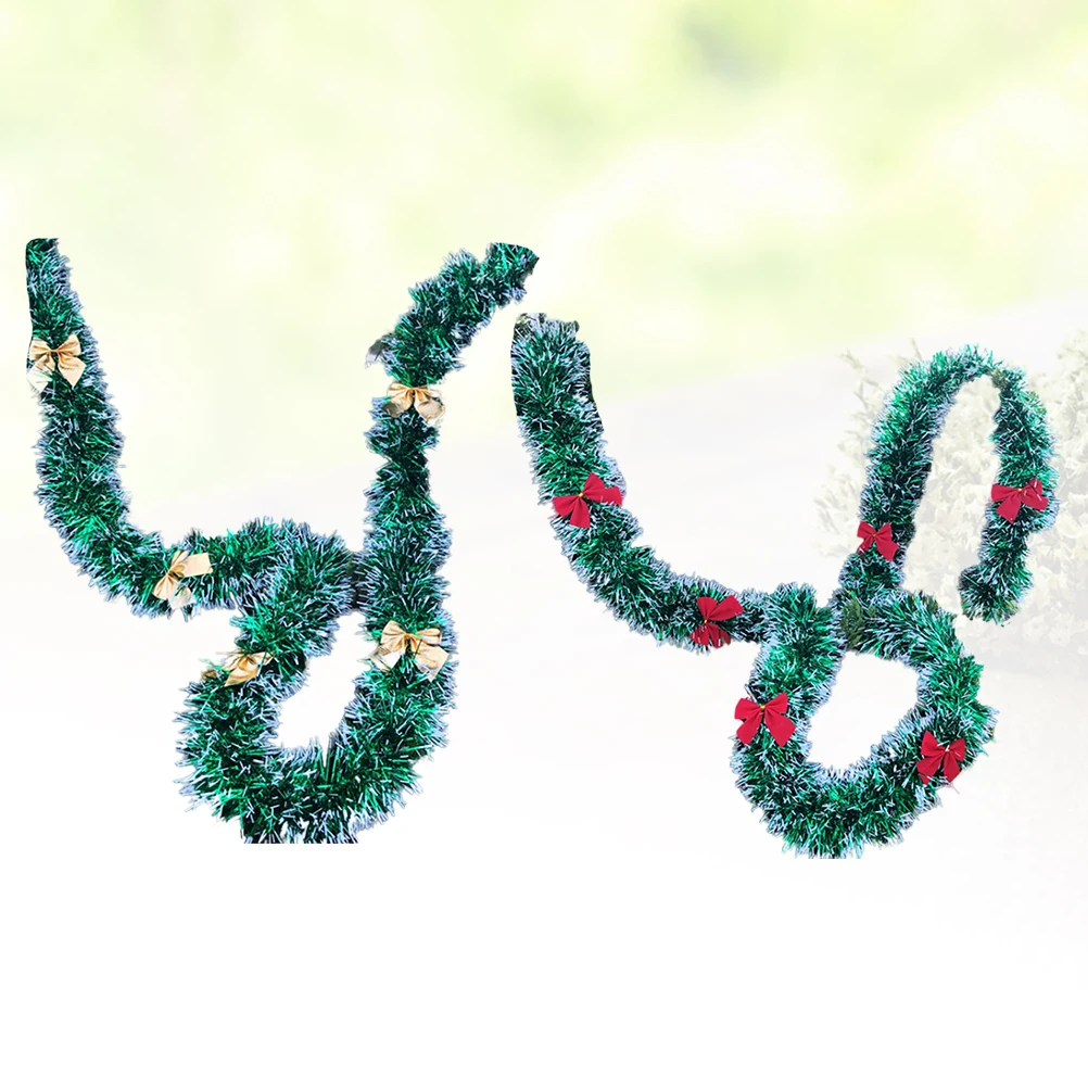 

6 Pcs Christmas Decoration Color Strips Garland for Stairs Metallic Decorations Garlands