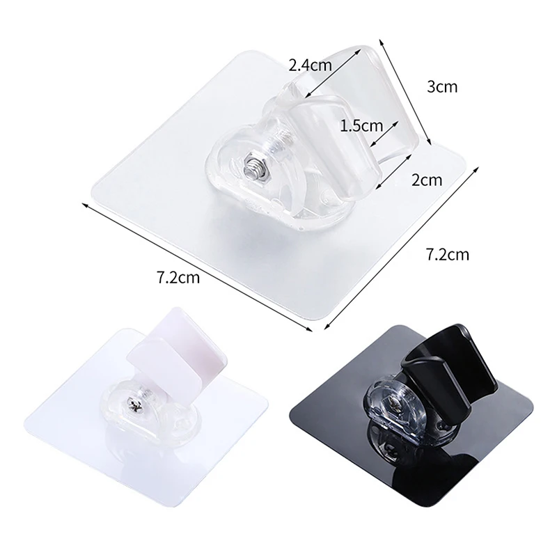Adjustable Shower Head Holder Self-adhesive Handheld Drill-free Showerhead Rack Punch-free Chrome Bathroom Wall Mount Bracket