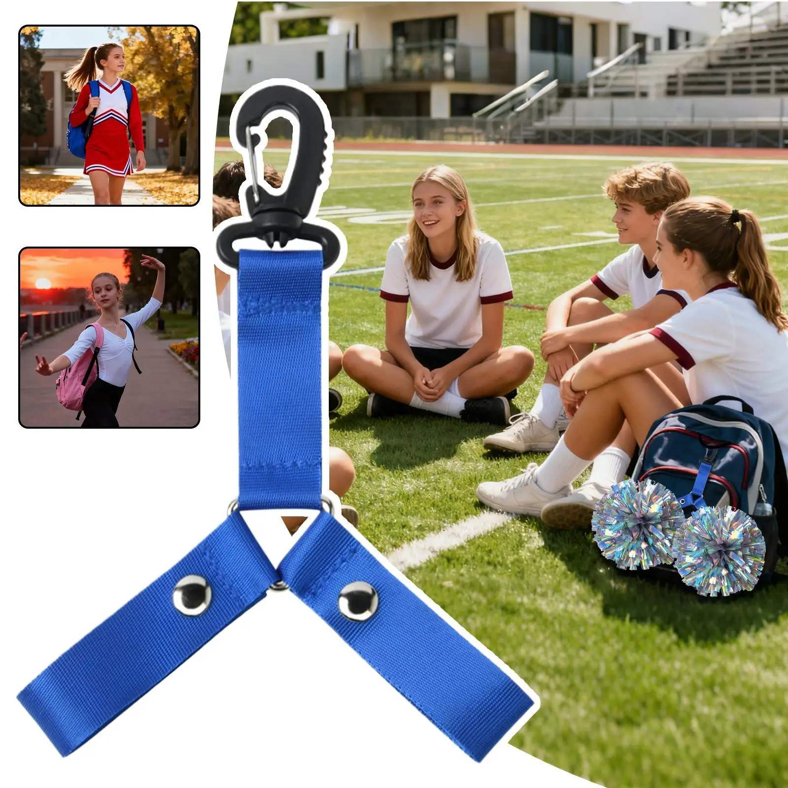 

Аксессуары для черлидинга Cheer Leader Poms Holder Ремень для девочек Спортивный рюкзак Cheer Помподержатель Cheer Pom Ремешок