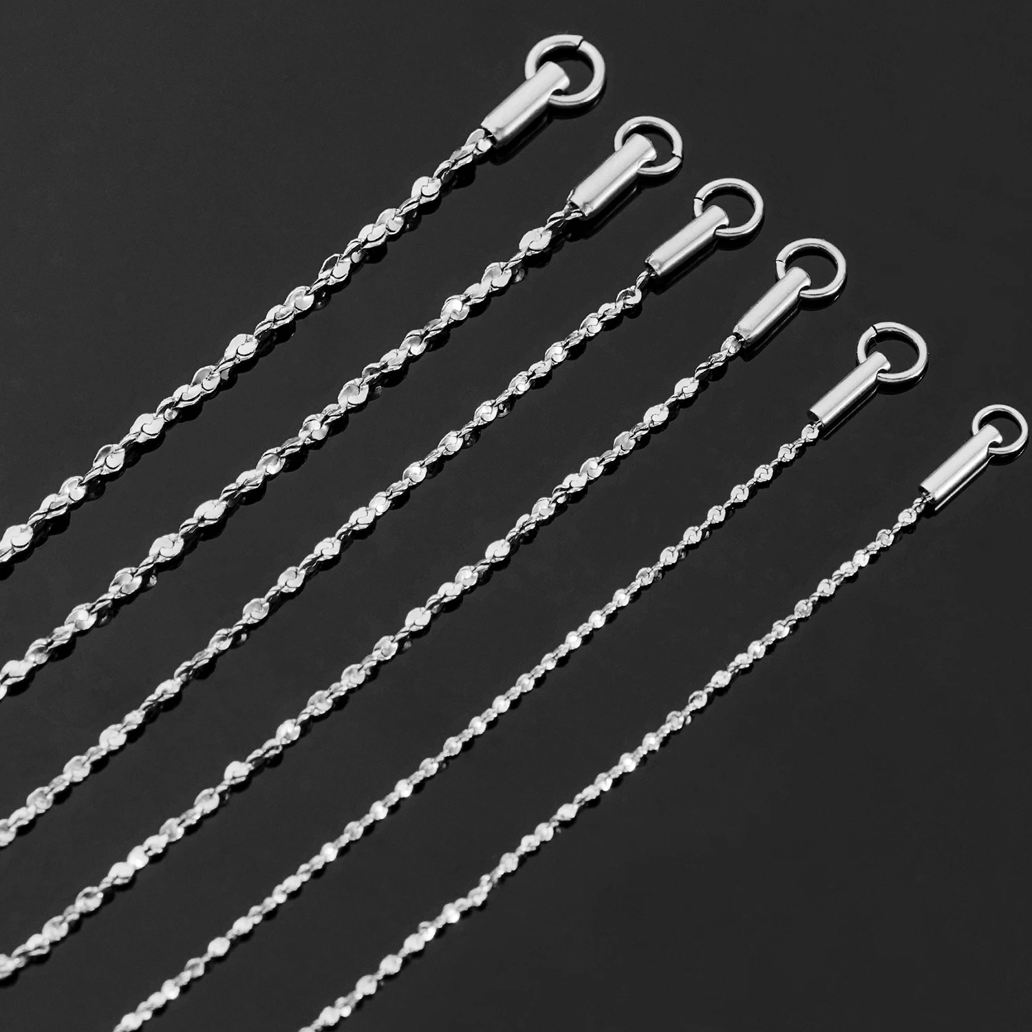 Elegante Halskette aus Edelstahl in Silberfarbe, luxuriöse Sternenkette, wasserdichter Schmuck für Frauen – Detail 2