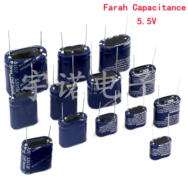 1piece Farah Capacitance 0.22F  0.47f  1F  1.5f  2f  4f  5F  10F  5.5V Super Combination Capacitor High Quality New Goods