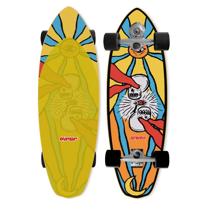 82cm S6 Meraki Surf Skateboard On Sale Complete Outdoor Maple Wood Smooth Adult Skating Maple ABEC9 Advance 4 Pu Wheels Ski