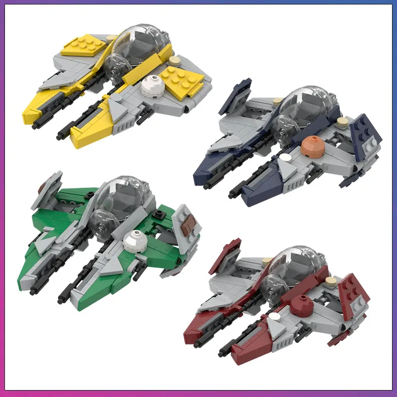 190-piece New MOC Space Movie Mini Fighter Interceptor Model Building Blocks Set DIY Creative Educational Toy Birthday Gift