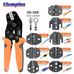 SN-58B Crimping Pliers Clamp Tools Set Multifunctional Terminals Electrical Clamp Dies Wire Crimper Ratchet Crimping Tools Kit