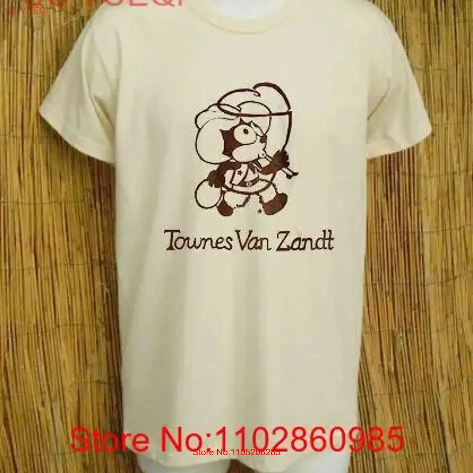 TOWNES VAN ZANDT FELIX TEE remake shirt natural color TE6713 vintage Washed Soft fashion Stylish designer clothes Casual