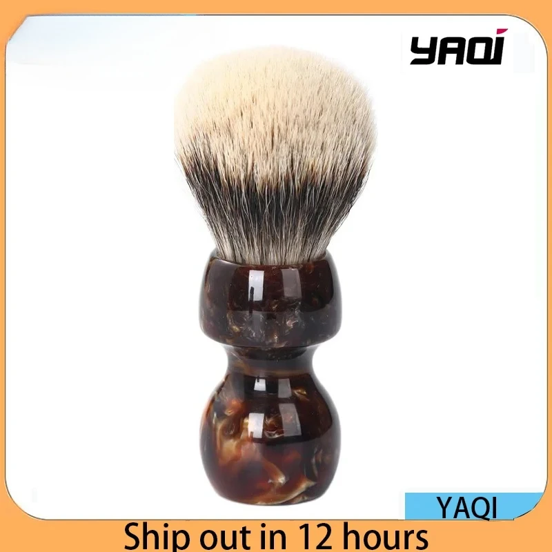 Brocha de afeitar húmeda YAQI Caramel 26MM dos bandas de pelo de tejón hombres cepillos de afeitar húmedos Yaqi