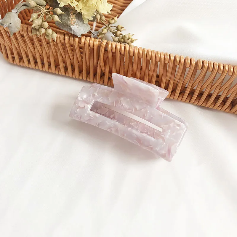2026 Farbenfrohe Acetat-Haarklammer in Übergröße, Geometrische Haarspange, Modische Krabbenklammer für Damen-Haaraccessoires – Detail 9