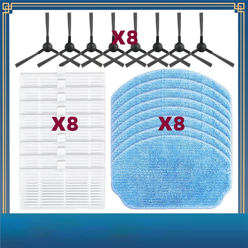 B47B-For Kabum Smart 100 / MAMNV ZCWA ONSON GTTVO EICOBOT/ MANVINS Kilgone Lcrock BENICO G20 Brush Filter Mop Parts
