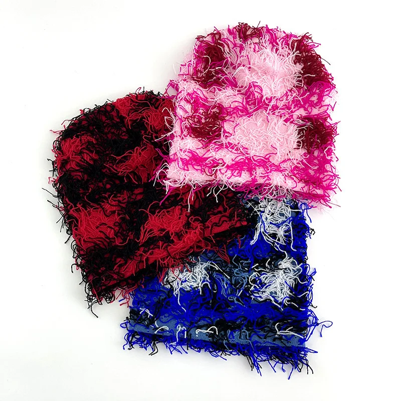 

New Hat Stocking Watch Cap Hugger Toque Head Autumn Winter Warm Brim Hat Windproof Camouflage Bicycle ForeHead Knitted B8M51