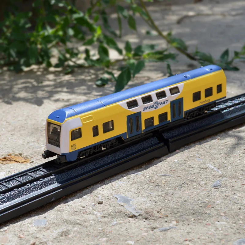 Modelo de locomotora de tren verde Vintage de aleación, tren de alta velocidad Harmony Express, motor de vapor de Metro realista, juguete coleccionable para niños