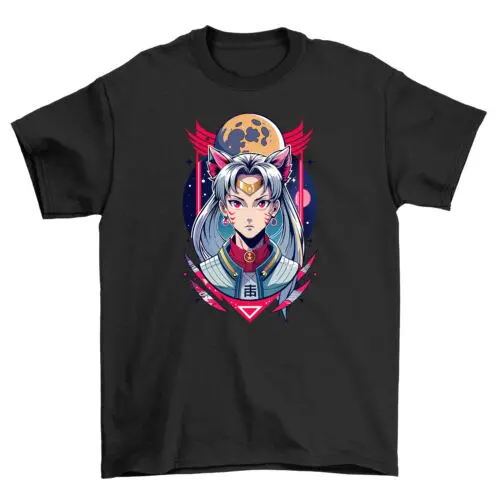 Moon Princess Anime Girl T-Shirt - Kawaii and Stylish! Aesthetic Anime Tee, Unis