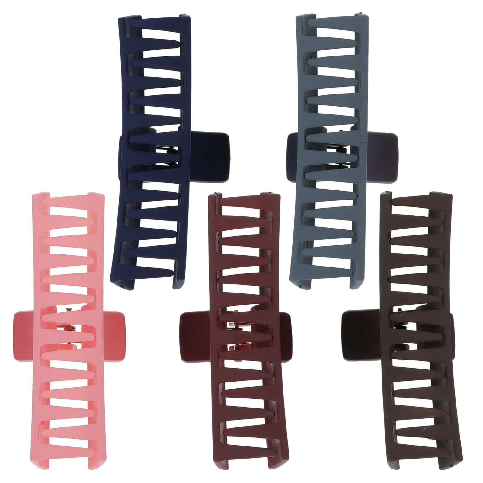 

5Pcs Women Hair Claw Clip Large Jaw Clamp Acrylic Barrette for Thin to Thick Hair Easy Casual Updo Travel Office Use