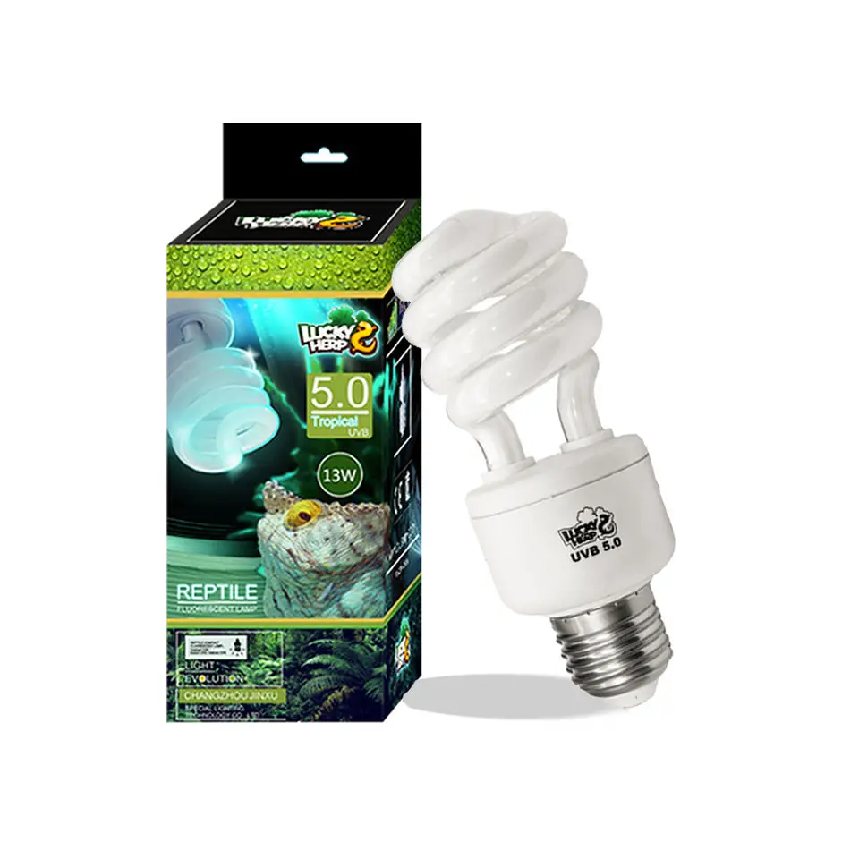 Reptile Compact Fluorescent Tropical Terrarium Lamp UVA UVB 5.0 Bulb,Screw Thread,220-240V,110V-130V,13W,26W Available