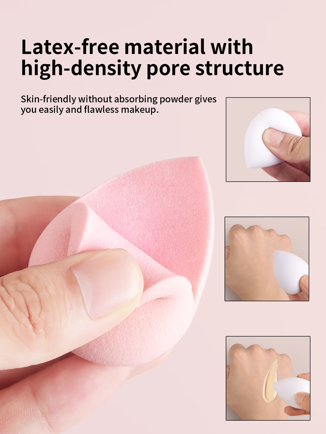 新しいリキッドファンデーションコットンはとても柔らかく、メイクアップエッグパウダーパフセット、水滴スポンジ、エアクッションパフツールに最適です。