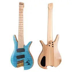 Batking 8 String Fanned Fret Headless Electric Travel Guitar with Multiscale Birdeyes Fingerboard Of Luminous Inlay