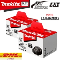 Original Makita 18V Battery 6000mAh, for makita tool drill battery BL1850B BL1850 BL1860 BL1860 BL1830 BL1815 BL1840 LXT400🔋