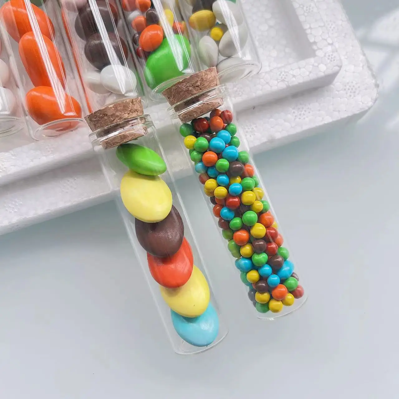 Decorative  Glass Bottle 24 pcs 20ml Glass Jars Tube Mini Container Tiny DIY  Small glass Bottles Wedding Gift