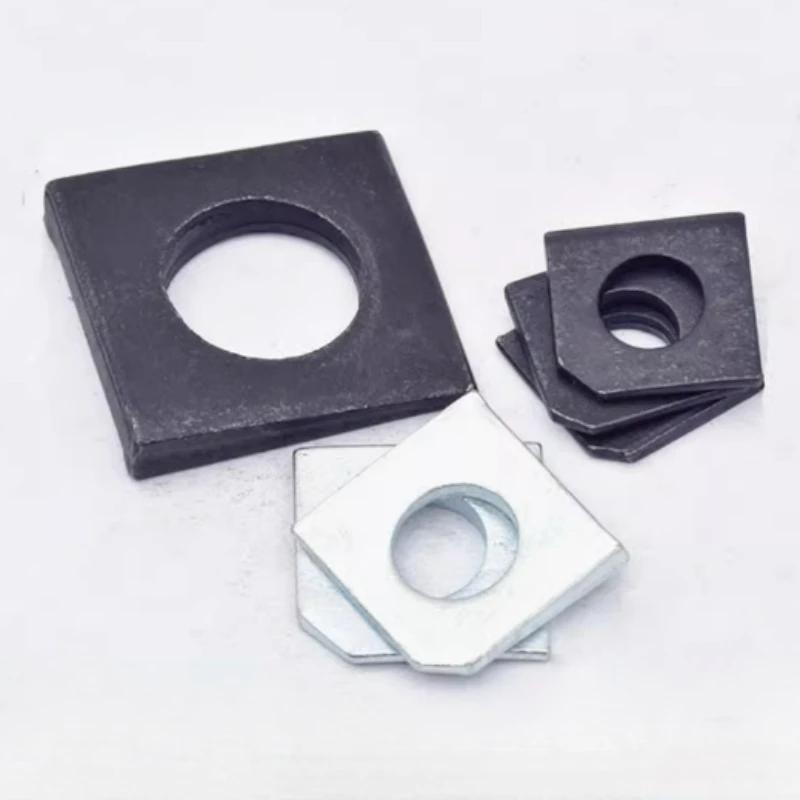 2/4/5/10/20/40pcs Carbon Steel Square Bevel Washer Missing An Angle Square Taper Washers for Slot Section GB853 M6-M30