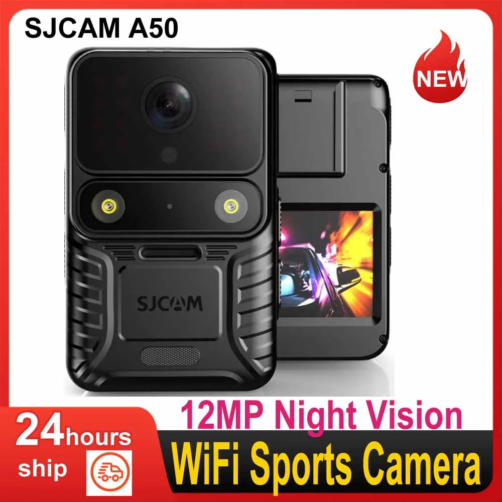 SJCAM A50 4K WiFi Camera Sports Camera 12MP Night Vision IP65 Waterproof with 2.0 IPS Touch Panel LED Fill Light Supports Remote