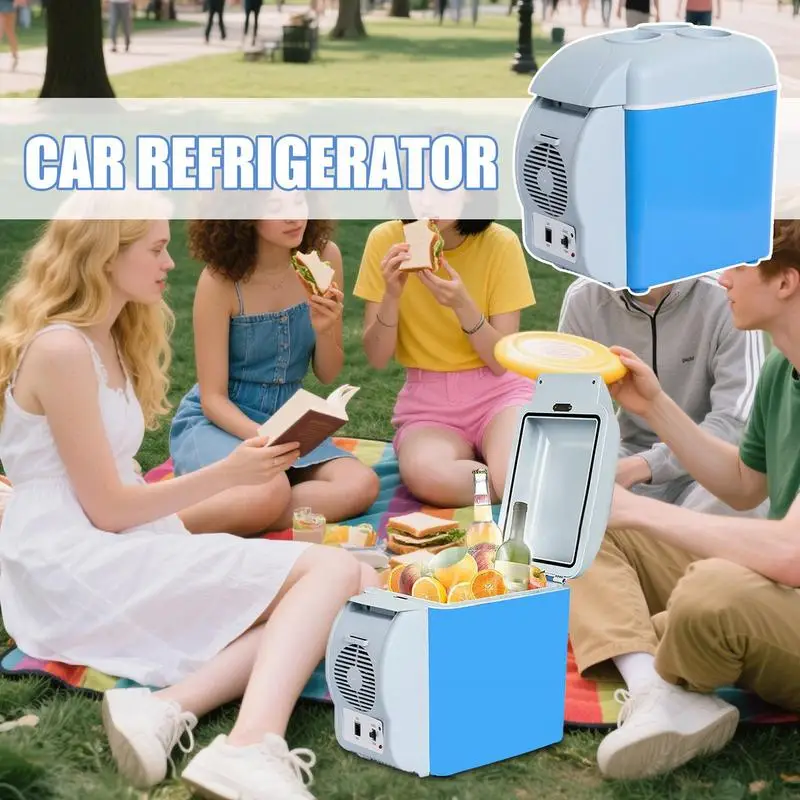 

7.5L Car Refrigerator Mini Fridge Portable Freezer 12V DC Refrigerator Plug In Cooler Refrige Double-Mode Cooler For Fruits