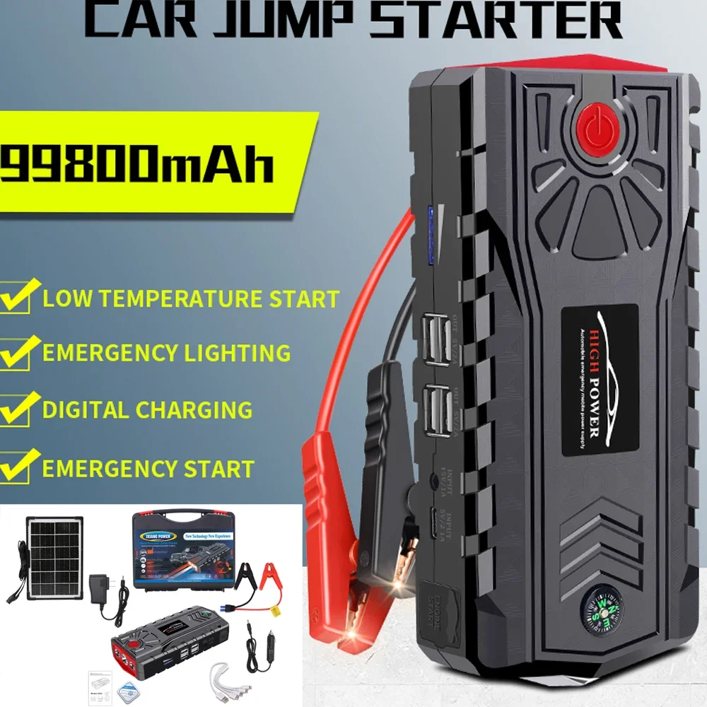 

99800mAh 800A Portable Car Jump Starter Power Bank Car Battery Booster Charger Starting Device Petrol Diesel Articles For Cars