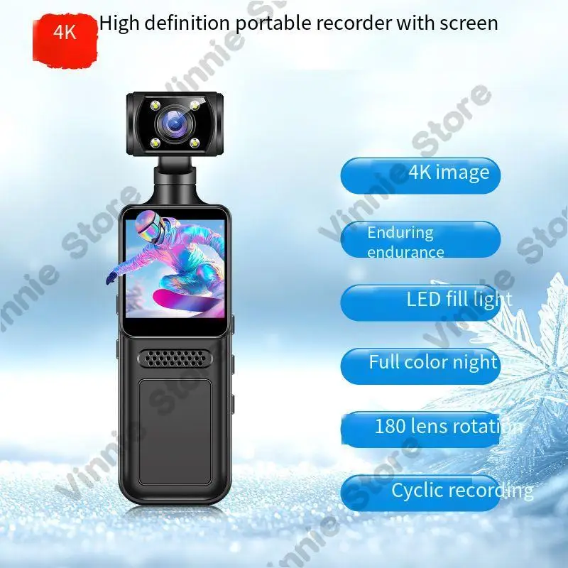 New chest strap handheld cycling 1.3 inch WIFI mobile phone interconnected compact infrared HD 4K sports pocket camera