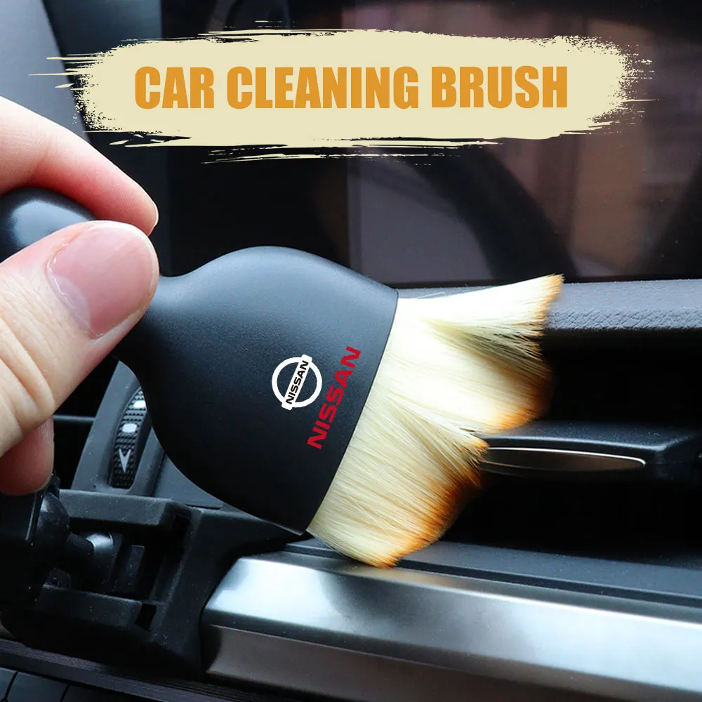 Car Air Vent Cleaning Soft Brush Interior Crevice Dusting Cleaning Tool For Nissan X-trail Qashqai GTR Juke Sentra Patrol Navara