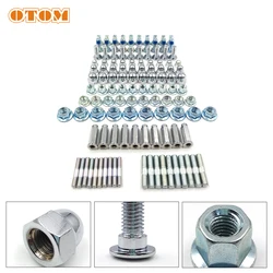 OTOM Motorcycle 12 Kinds Screws Nuts Assortment Kit M6 M8 M10 M12 Stud Brake Disc Cylinder Head Exhaust Bolts Universal Part CRF