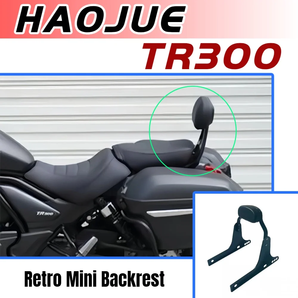 Suitable for Haojue TR300 modified retro mini backrest motorcycle backrest cushion frame