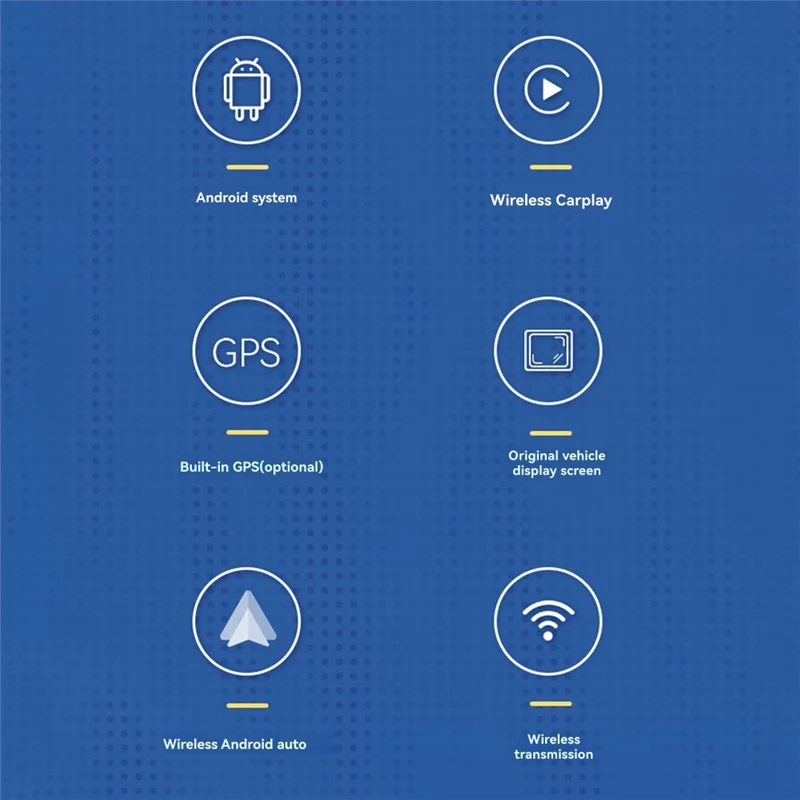 APPLIA-Smart 3 en 1 Carplay AI Box 2 + 32G para Android 13, adaptador Bluetooth GPS integrado con conectividad inalámbrica