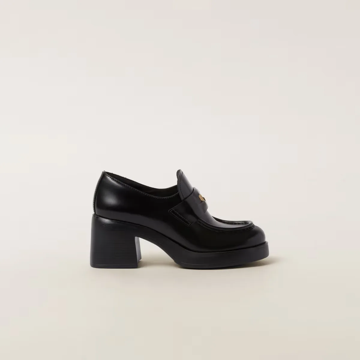 

Leather Penny Loafers Heel Height 75 Mm Coin