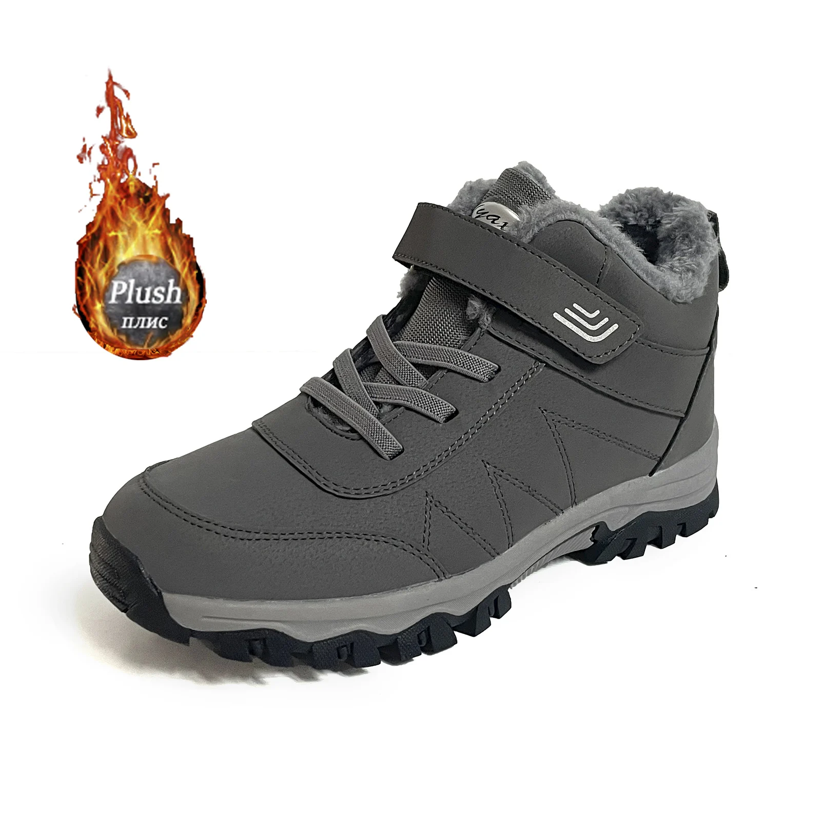 Men's Snow Boots Winter Outdoor Warm with Short Plush Comfortable Winter Boots for Men Women Unisex Snow Boots